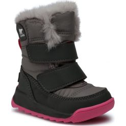 Śniegowce SOREL - Toddler Whitney™ II Strap NV3875 Quarry 052. Szare śniegowce dziewczęce Sorel, bez zapięcia. Za 379,00 zł.