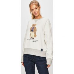 Polo Ralph Lauren - Bluza. Białe bluzy damskie Polo Ralph Lauren, s, z nadrukiem, z bawełny, bez rękawów, bez kaptura. Za 749,90 zł.