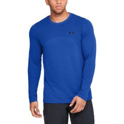 Under Armour Seamless Koszulka Niebieski. Niebieskie podkoszulki męskie Under Armour, s, bez wzorów, z poliesteru, bez kołnierzyka, z długim rękawem, długie. Za 240,95 zł.