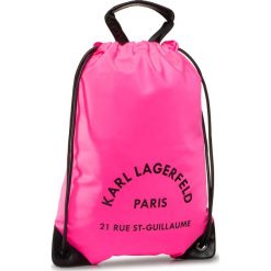 Plecak KARL LAGERFELD - 201W3078 Neon Pink. Różowe plecaki damskie KARL LAGERFELD, bez wzorów, ze skóry. Za 579,00 zł.