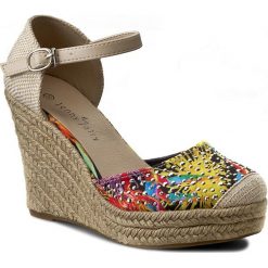 Espadryle JENNY FAIRY - W17SS735-1 Różowy Ciemny. Czarne espadryle damskie Jenny Fairy, bez wzorów, ze skóry ekologicznej, bez obcasa, na koturnie. W wyprzedaży za 59,98 zł.