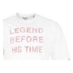 T-shirt Pepe Jeans. Białe t-shirty męskie Pepe Jeans, na lato, m, bez wzorów, z jeansu, bez kołnierzyka. Za 139,00 zł.