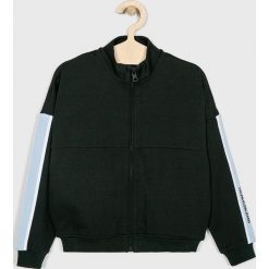 Calvin Klein Jeans - Bluza dziecięca 116-176 cm. Czarne bluzy dziewczęce Calvin Klein Jeans, bez wzorów, z elastanu, bez rękawów, bez kaptura. W wyprzedaży za 269,90 zł.