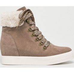 Steve Madden - Botki Windy. Czarne koturny damskie Steve Madden, bez obcasa, na obcasie, na sznurówki. W wyprzedaży za 299,90 zł.