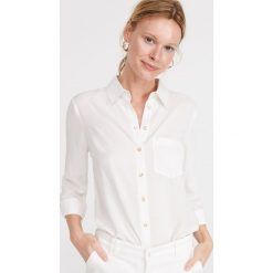 Gladka koszula z wiskozy - Biały. Białe koszule damskie Reserved, bez wzorów, z wiskozy, bez kołnierzyka, bez rękawów. Za 79,99 zł.