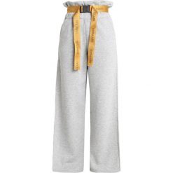 Ivy Park PAPERBAG WAIST WIDE LEG Spodnie treningowe light grey marl. Szare spodnie z wysokim stanem marki Ivy Park, l, z bawełny. Za 459,00 zł.