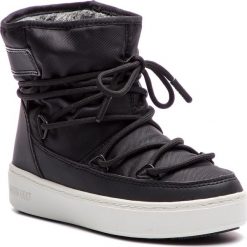 Śniegowce MOON BOOT - Pulse Jr Girl Nylon Wp 34060200001 Black. Czarne śniegowce dziewczęce . W wyprzedaży za 289,00 zł.