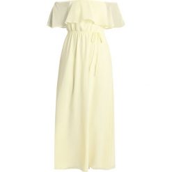 Dorothy Perkins RUFFLE DRESS Długa sukienka lemon. Żółte długie sukienki marki Dorothy Perkins, z materiału, z długim rękawem. Za 369,00 zł.