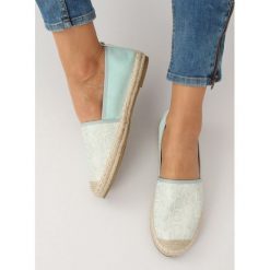 Espadryle damskie miętowe LOMINA. Zielone espadryle damskie FunKee.pl, bez wzorów, z zamszu, bez obcasa. Za 68,99 zł.