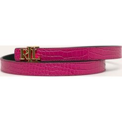 Lauren Ralph Lauren - Pasek skórzany. Czerwone paski damskie Lauren Ralph Lauren, w paski, ze skóry. W wyprzedaży za 199,90 zł.