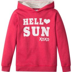 Odzież dziecięca: Bluza dresowa bonprix czerwono-naturalny melanż