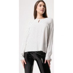 Biała Bluzka Singleness. Białe bluzki damskie Born2be, xl, bez wzorów, z okrągłym kołnierzem, z długim rękawem. Za 69,99 zł.
