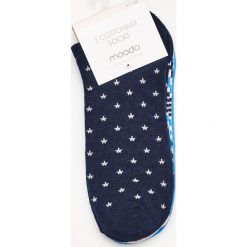 3 pack stopek z nadrukiem. Niebieskie skarpetki damskie Moodo, z nadrukiem. Za 9,99 zł.