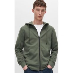 Rozpinana bluza z kapturem - Khaki. Brązowe bluzy męskie Reserved, xl, bez wzorów, z kapturem, bez rękawów, z kapturem. Za 89,99 zł.