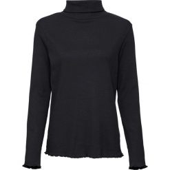 Shirt z golfem bonprix czarny. Czarne koszulki damskie bonprix, bez wzorów, z golfem, bez rękawów. Za 44,99 zł.