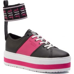 Sneakersy TRUSSARDI JEANS - 79A00317 K305. Czarne półbuty damskie Trussardi Jeans, z jeansu. W wyprzedaży za 509,00 zł.