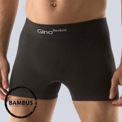 Bokserki męskie: Bokserki Bamboo z dłuższą nogawką Black