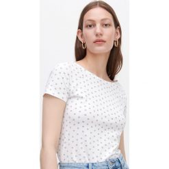 T-shirt z bawełny organicznej -. T-shirty damskie Reserved, s, bez wzorów, z bawełny, bez kołnierzyka. Za 24,99 zł.