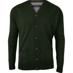 Zielony Elegancki Kardigan Męski, Sweter Rozpinany na Guziki -BRAVE SOUL- z Dwoma Kieszonkami, Khaki SWBRSAW18GHAZAIkhaki. Żółte swetry męskie Brave Soul, m, bez wzorów, eleganckie. Za 79,00 zł.