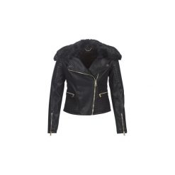 Kurtki skórzane Guess TASHA. Czarne kurtki damskie Guess, s, z aplikacjami, bez kaptura. Za 669,00 zł.