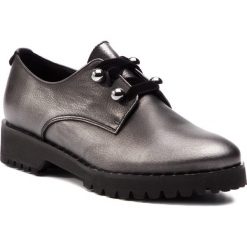 Oxfordy KARINO - 2701/115-P Srebrny/Czarny. Szare półbuty damskie marki Karino, bez obcasa, na obcasie, bez zapięcia. Za 299,00 zł.