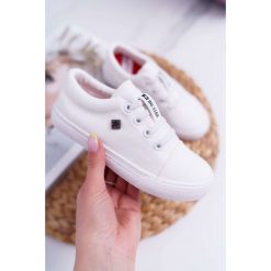 Dziecięce Trampki Big Star Białe DD374074. Białe trampki dziewczęce Tagless, bez wzorów, na sznurówki. Za 99,00 zł.