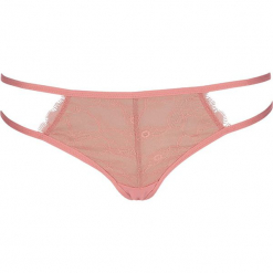 Stringi "Marlene" w kolorze jasnoróżowym. Szare stringi marki Esprit. W wyprzedaży za 43,95 zł.