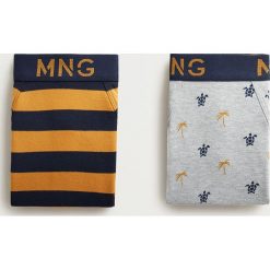Mango Man - Bokserki Tortu (2 pack). Szare bokserki męskie Mango Man, bez wzorów, z elastanu. Za 69,90 zł.