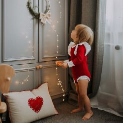 Body - świąteczne Rubin. Białe body niemowlęce Pakamera, bez wzorów, z jersey, wizytowe, z długim rękawem. Za 89,00 zł.