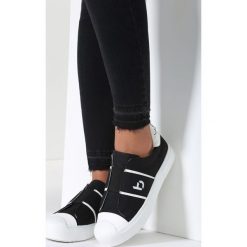 Czarne Sneakersy Liberty Me. Czarne buty sportowe damskie Inny, bez wzorów, ze skóry, sportowe. Za 34,99 zł.