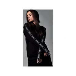 CLIMATE CHANGE HOODIE. Czarne bluzy damskie marki MAJORS, xs, z nadrukiem, z żakardem, bez rękawów, bez kaptura. Za 250,00 zł.