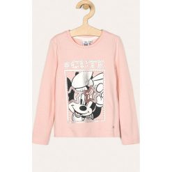 Blukids - Longsleeve dziecięcy 98-134 cm. Różowe bluzki dziewczęce Blukids, z nadrukiem, z elastanu, z okrągłym kołnierzem, z długim rękawem, długie, bez kaptura. Za 49,90 zł.