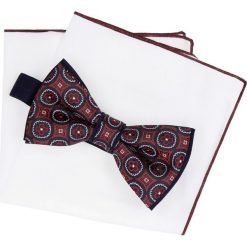Mucha makrowzór bordo 101. Szare muszki męskie marki Recman, bez wzorów. Za 39,00 zł.