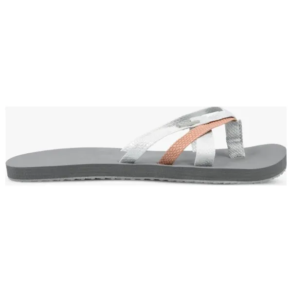 Symbiosis Lucia Japonki buty damskie, srebrny, rozmiar 6. Szare klapki damskie Symbiosis, w paski, ze skóry, na niskim obcasie. W wyprzedaży za 33,99 zł.