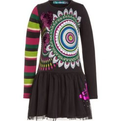 Sukienki dziewczęce z falbanami: Desigual ROUGE Sukienka z dżerseju gris oscuro