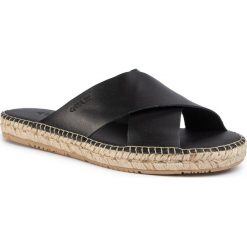 Espadryle QUAZI - QZ-70-04-000714 101. Czarne espadryle męskie QUAZI, bez wzorów, ze skóry. W wyprzedaży za 169,00 zł.
