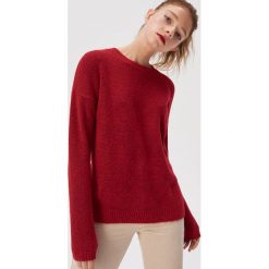 Sweter basic z długimi rękawami - Czerwony. Czerwone swetry damskie Sinsay, s, bez wzorów, z długim rękawem, długie, bez kaptura. Za 49,99 zł.