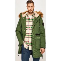 Diesel - Parka. Czarne płaszcze męskie Diesel, s, bez wzorów, z bawełny, długie, z kapturem. W wyprzedaży za 1099,00 zł.