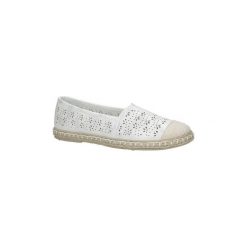 Espadryle Casu Białe espadryle slip on ażurowe DD1831-2. Białe espadryle damskie Casu, bez wzorów, bez obcasa. Za 49,99 zł.