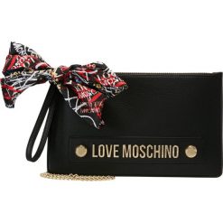 Love Moschino SCARF CLUTCH Kopertówka nero. Czarne puzderka Love Moschino. Za 589,00 zł.