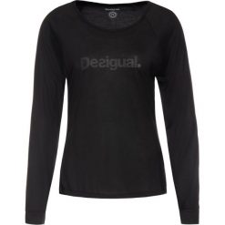 Bluzka Desigual Essential 19WOTK27. Czarne bluzki damskie Desigual, s, bez wzorów, bez kołnierzyka, bez rękawów. W wyprzedaży za 139,00 zł.