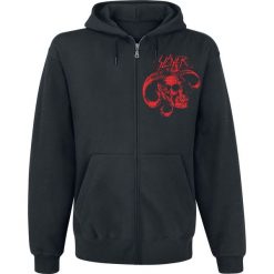 Bluzy męskie: Slayer Skull Horn Bluza z kapturem rozpinana czarny
