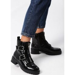 Czarne Botki Calliper. Czarne botki damskie Born2be, ze skóry, z okrągłym noskiem, za kostkę, bez obcasa, na płaskiej podeszwie, na zamek. Za 149,99 zł.