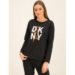 Bluza DKNY P9HHGB2R. Czarne bluzy damskie DKNY, s, bez wzorów, z bawełny, bez rękawów, bez kaptura. W wyprzedaży za 189,00 zł.
