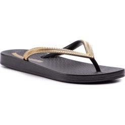 Japonki IPANEMA - Ipanema Mesh III Fem 82526 Black/Gold 20576. Żółte klapki damskie marki Ipanema, bez wzorów, z tworzywa sztucznego, bez obcasa. Za 79,99 zł.
