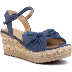 Espadryle REFRESH - 69531 Jeans. Niebieskie espadryle damskie Refresh, bez wzorów, z jeansu, bez obcasa, na obcasie. Za 189,00 zł.