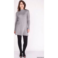 Tunika z plisowanym dołem, SWE129 szary MKM. Szare swetry dziewczęce Pakamera, z dzianiny. Za 143,00 zł.