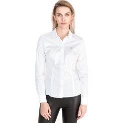 Guess Cate Koszula Biały. Białe bluzki damskie Guess, s, z aplikacjami, z elastanu, bez kołnierzyka, z długim rękawem. Za 262,95 zł.