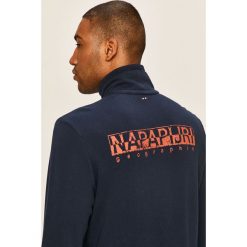 Napapijri - Bluza. Niebieskie bluzy męskie Napapijri, xl, z nadrukiem, z elastanu, z kapturem, bez rękawów, z kapturem. Za 519,90 zł.