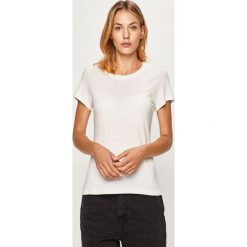 Calvin Klein Jeans - T-shirt. Białe bluzki damskie Calvin Klein Jeans, s, bez wzorów, z bawełny, z okrągłym kołnierzem. Za 139,90 zł.